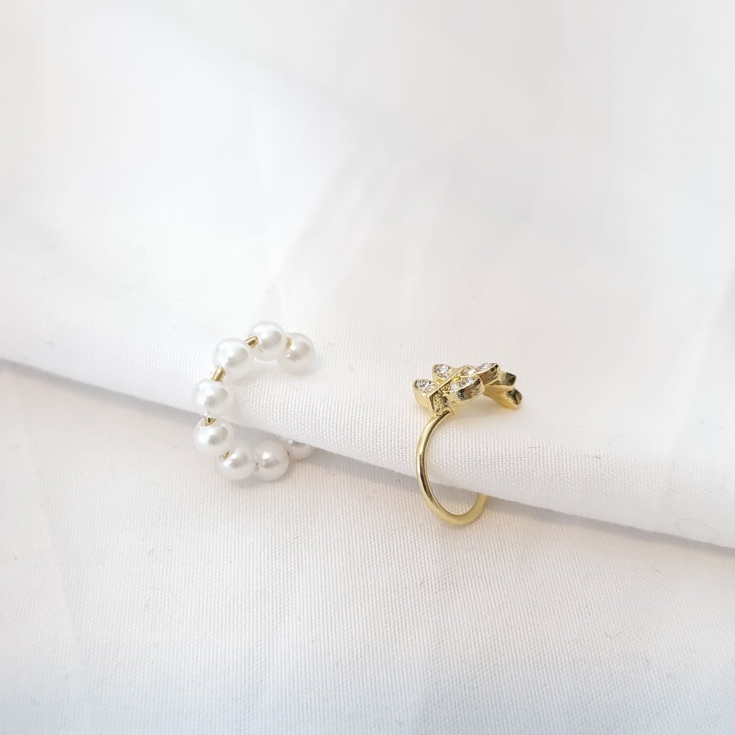 Earcuff hojas de laurel x 2