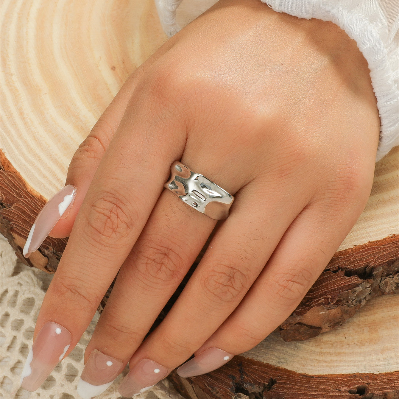 Anillo ajustable Wave