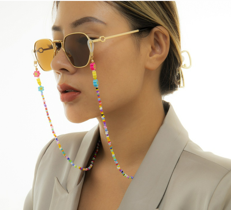 Cadena Gafas piedras de colores #15