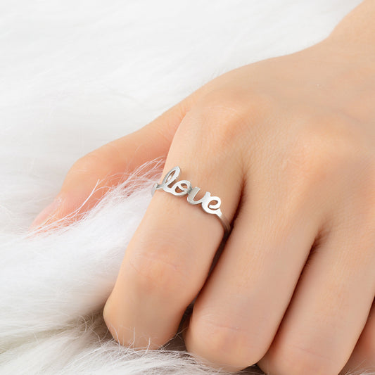 Anillo ajustable Love
