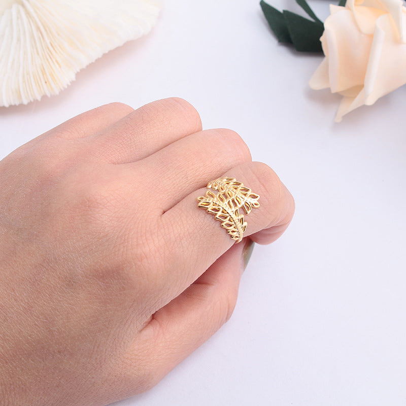 Anillo ajustable Leaf
